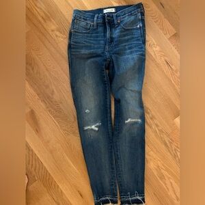 Madewell distressed denim jeans full length skinny